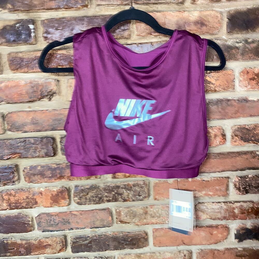 NWT Nike Purple Medium Support High Neck Sports Bra Crop Top Women's Size XXL - Picture 2 of 11